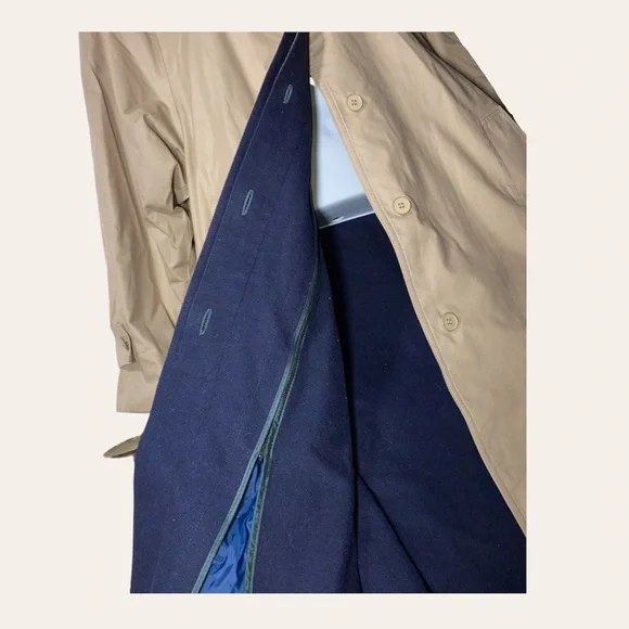 London Fog Trench Coat Beige Size 10 Regular - Picture 11 of 16